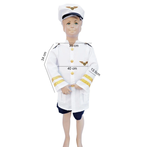 Costume for Kids Pretend Play - Career kostum - Nurse - Captain - Shipmaster - chef - Judge - Astronaut-fireman - Image 2