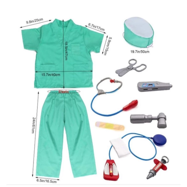 Costume for Kids Pretend Play - Career kostum - Nurse - Captain - Shipmaster - chef - Judge - Astronaut-fireman - Image 8