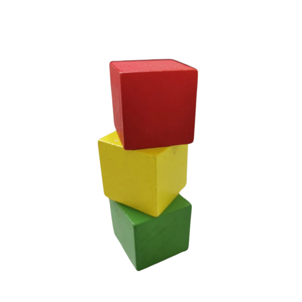Wooden Cube Colourful & Natural Wood Colour 2.5cm (Ready Stock) - Image 4