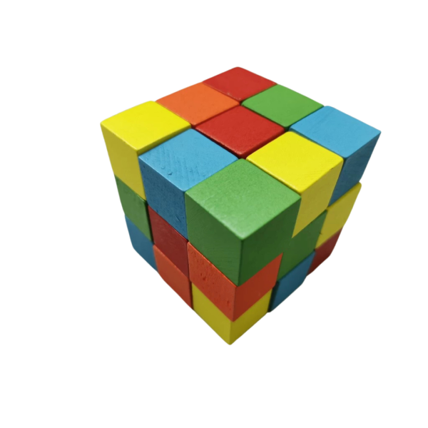 Wooden Cube Colourful & Natural Wood Colour 2.5cm (Ready Stock) - Image 6