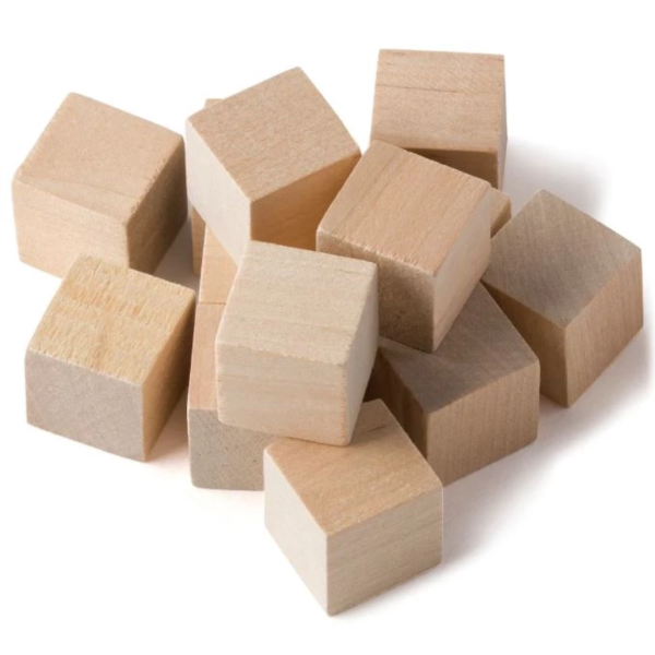 Wooden Cube Colourful & Natural Wood Colour 2.5cm (Ready Stock) - Image 9