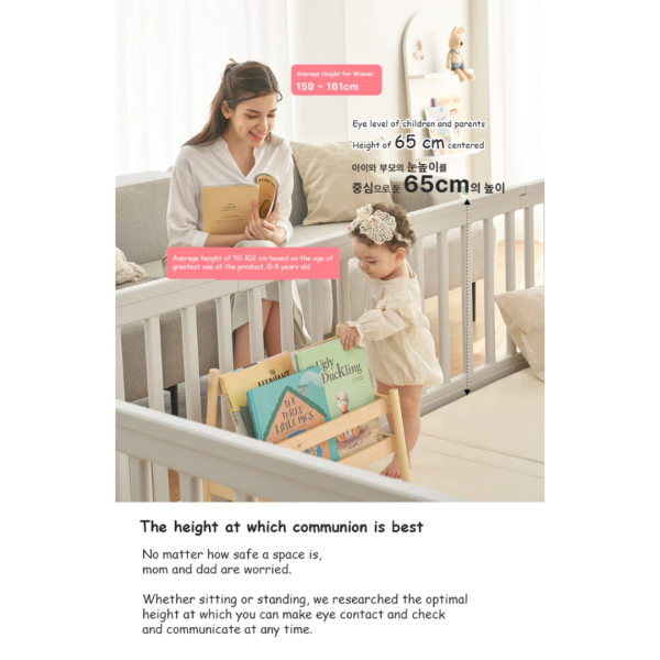 Anuri - Modern Baby Room Play Yard Baby Safety Fence Guard Beige Color 140 x 200 - Image 3