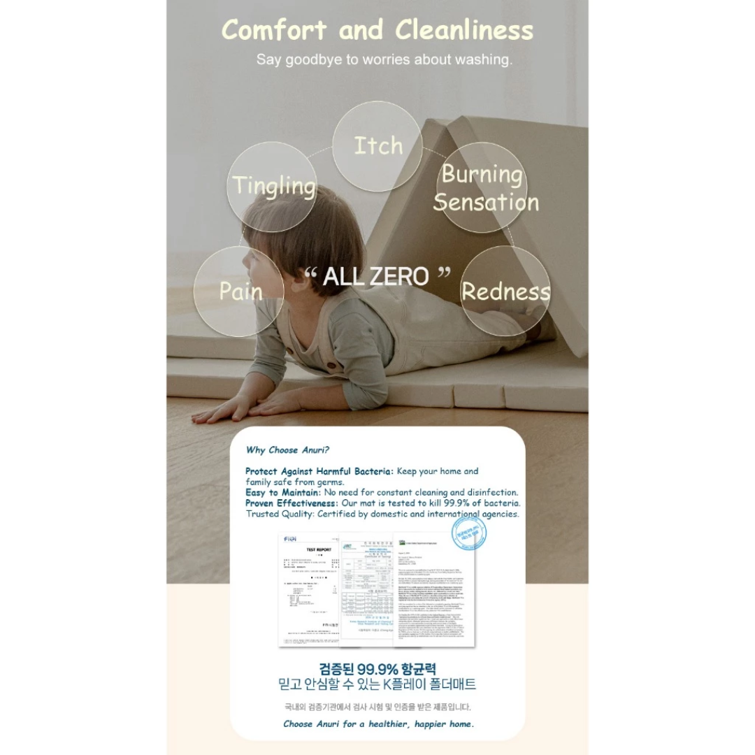 Anuri - Korea Antibacterial Folder Baby Mat - Image 7