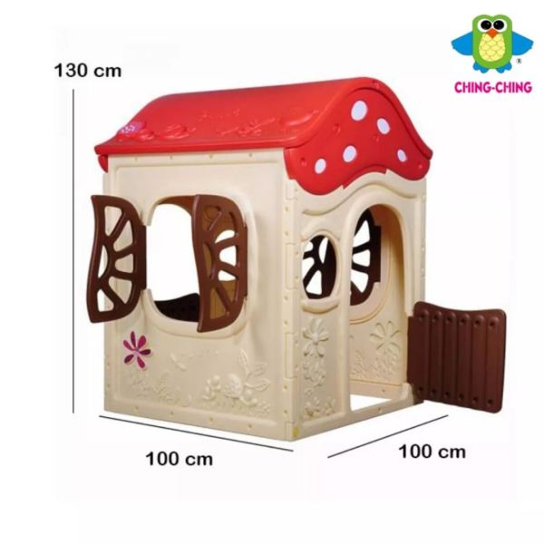 Ching Ching - Rumah Main Kanak Kanak Dalaman Luar , Mushroom Play House Indoor And Outdoor Playhouse (Ready Stock) Made In Taiwan - Image 2