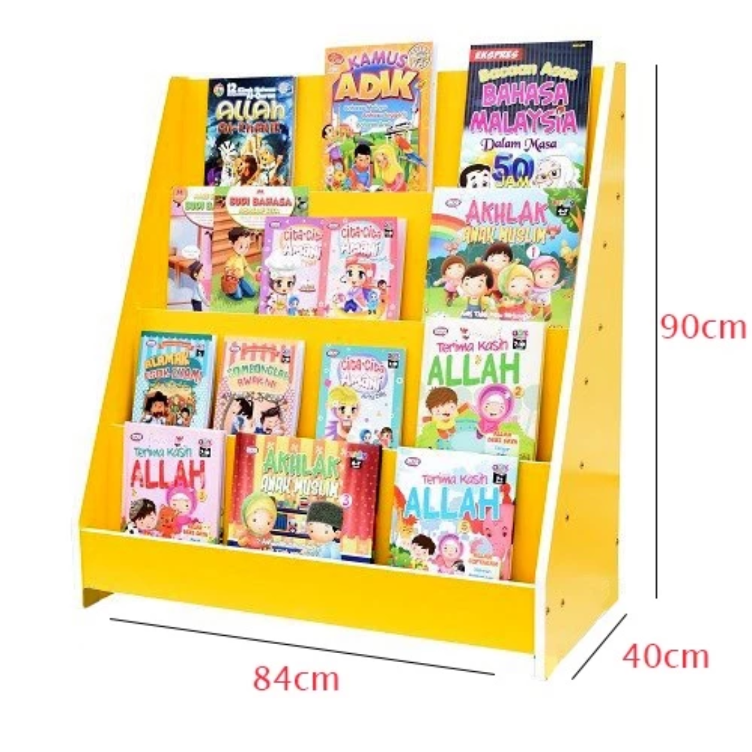 Bookshelf, Rak Buku Tadika Taska , Library Shelf For Home, School, Clinic, Childcare Center - Image 5