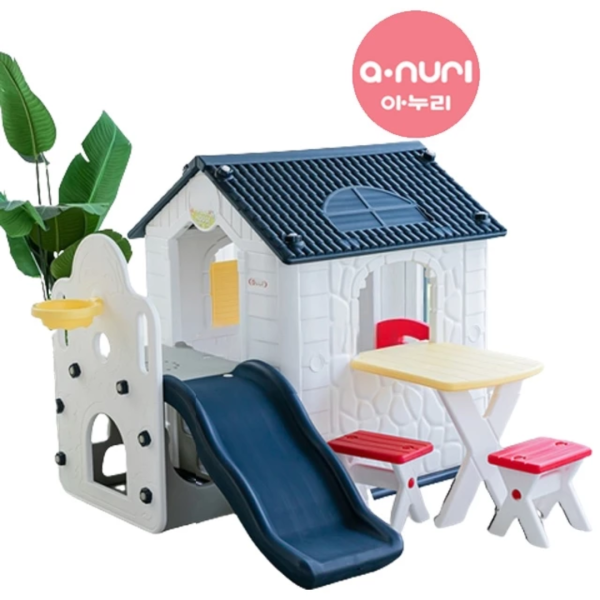 Anuri - Korea Fun Park Play House with Slide | Navy Blue