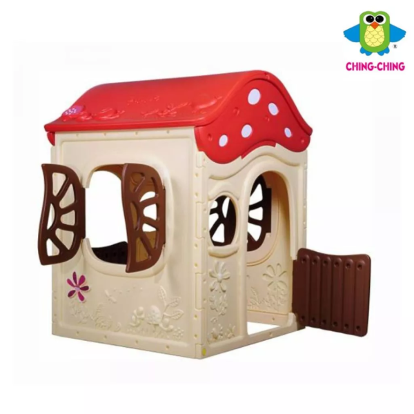 Ching Ching - Rumah Main Kanak Kanak Dalaman Luar , Mushroom Play House Indoor And Outdoor Playhouse (Ready Stock) Made In Taiwan