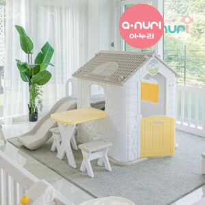 Anuri – Korea Fun Park Play House with Slide | Beige White