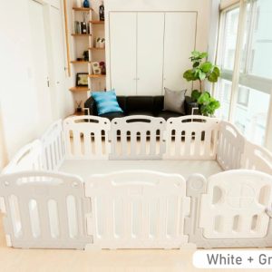 Anuri - Korea Elegant Baby Room Play Yard Baby Safety Fence Guard White + Grey 140 x 200 cm