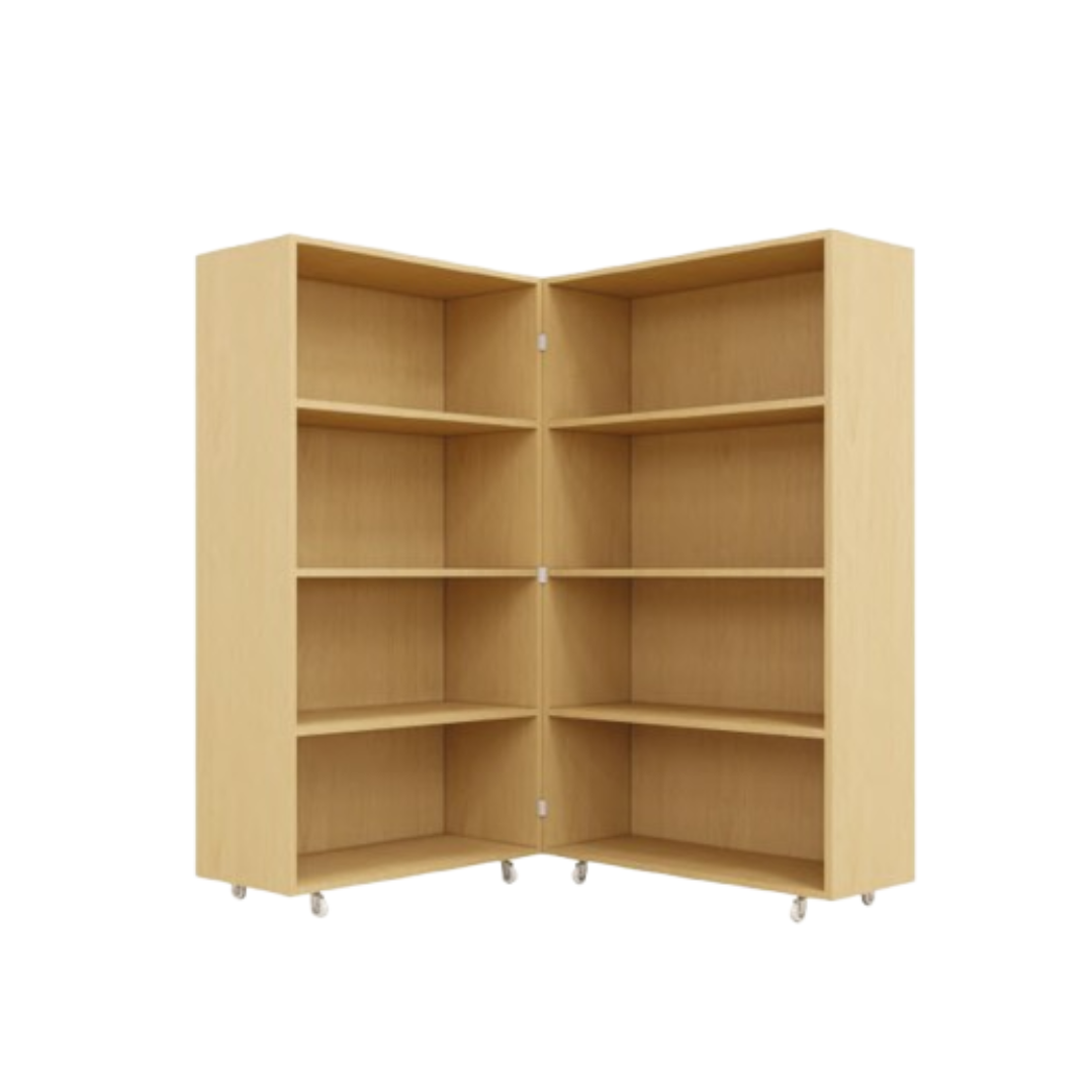 Mobile Foldable Bookshelf with Castors