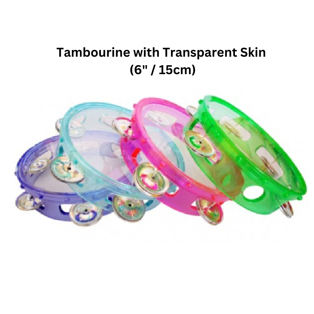 Tambourine with Transparent Skin (6" / 15cm) - Image 2
