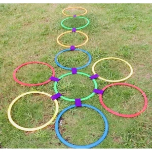 Lattice Jumping, Hooping Scotch, Ideal for Indoor /Outdoor Physical Activities 10 pcs