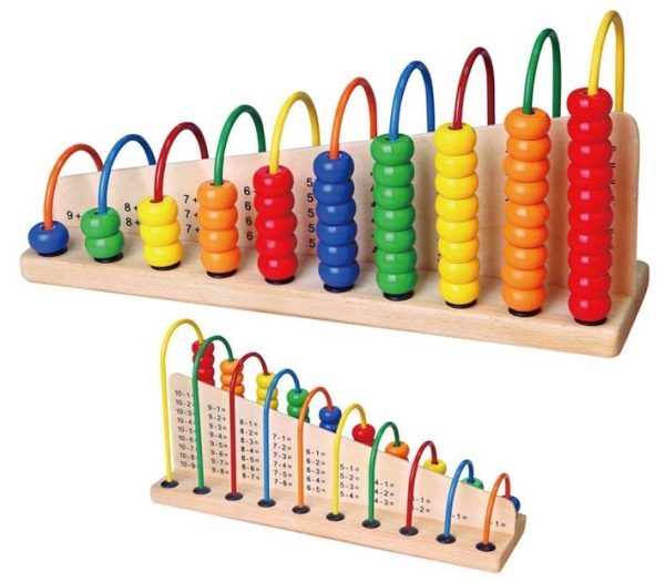 Viga Colourful Calculation Stand - Learning Maths - Solid Wood Beads