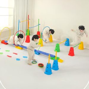 Gross Motorskill set of 120pcs | Sensory Integration Training Equipment Obstacle Course Game for Kids