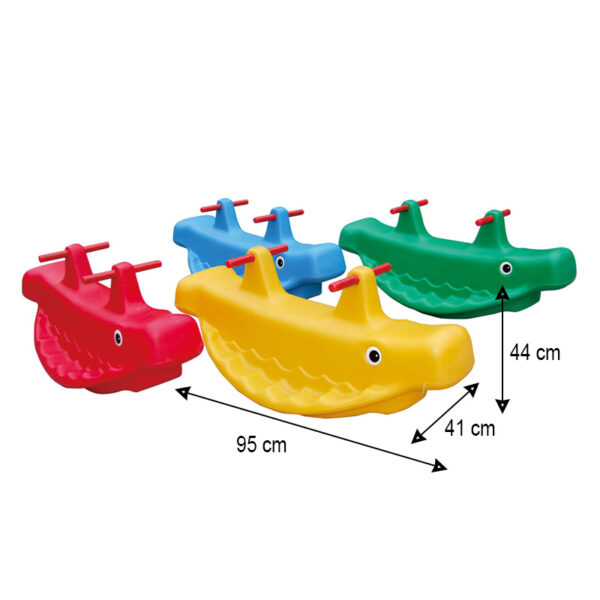 ZK04401 Whale Seesaw – Fun Toddler Rocking Toy for Boys & Girls, Safe Plastic Seesaw for Home or Playground - Image 2