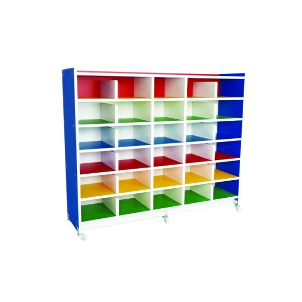Multi-Coloured Pigeon Hole Shoe Rack