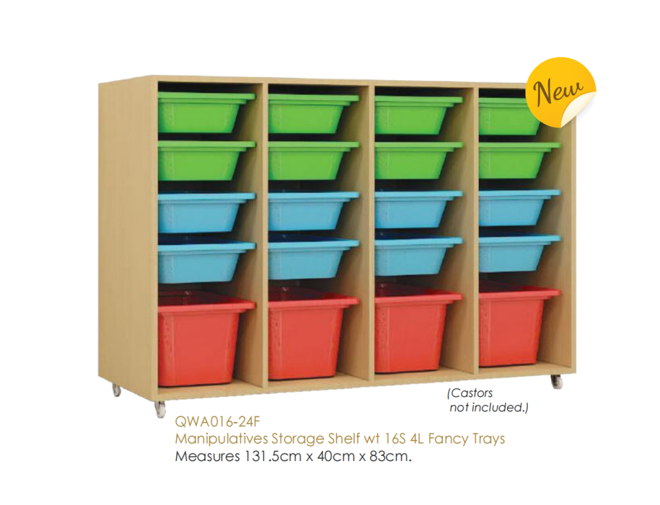 Manipulatives Storage wt 16S 4L Fancy Trays