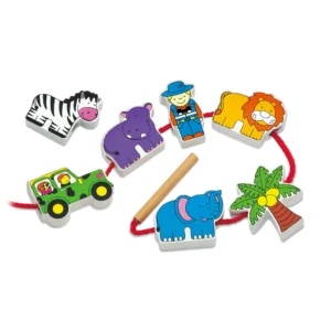 Viga Lacing Blocks - Zoo