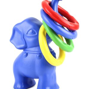 Elephant Ring Toss Toys for Kids (4 Elephants, 16 Rings)