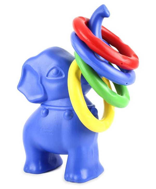 Elephant Ring Toss Toys for Kids (4 Elephants, 16 Rings)
