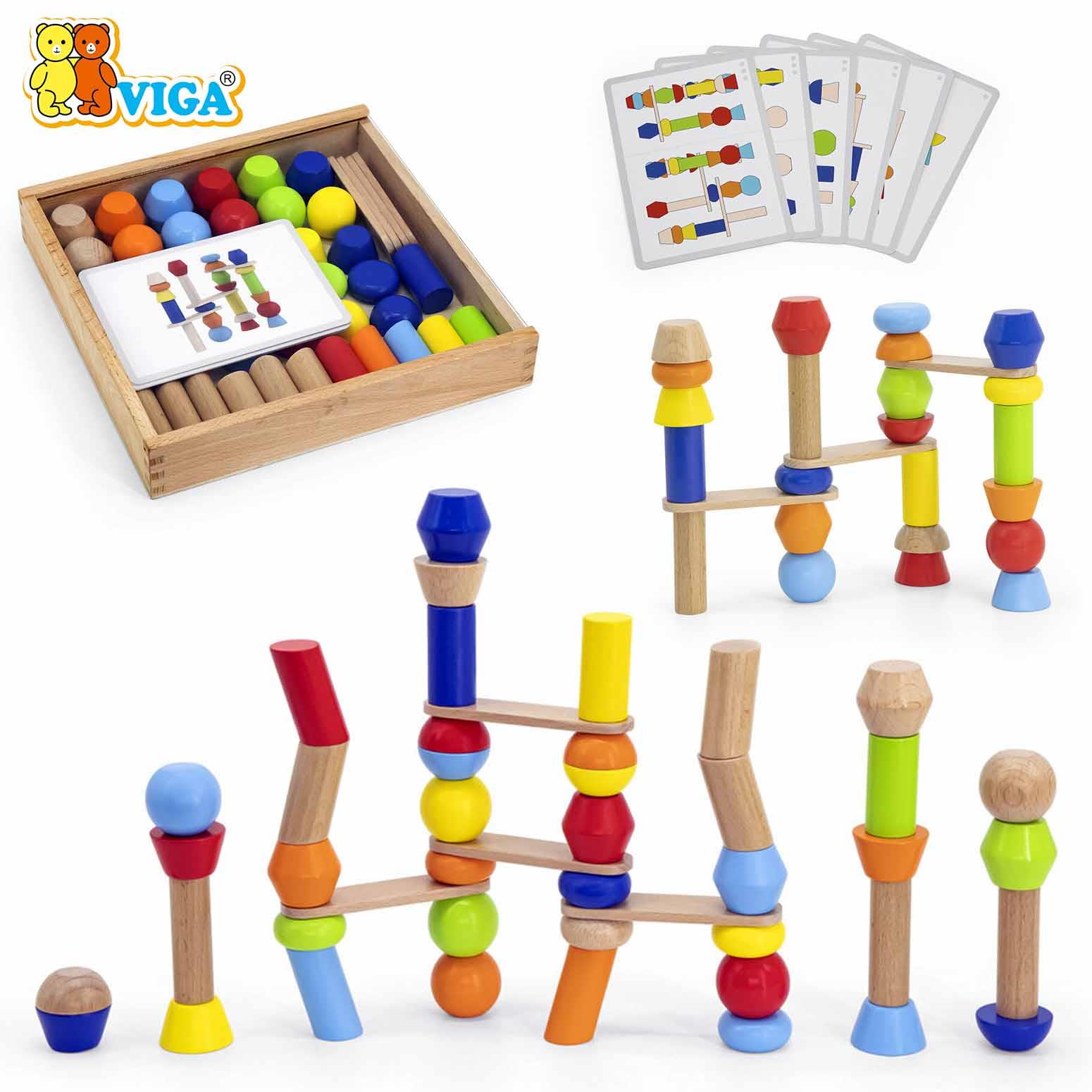 Viga Blocks Tower Building Game