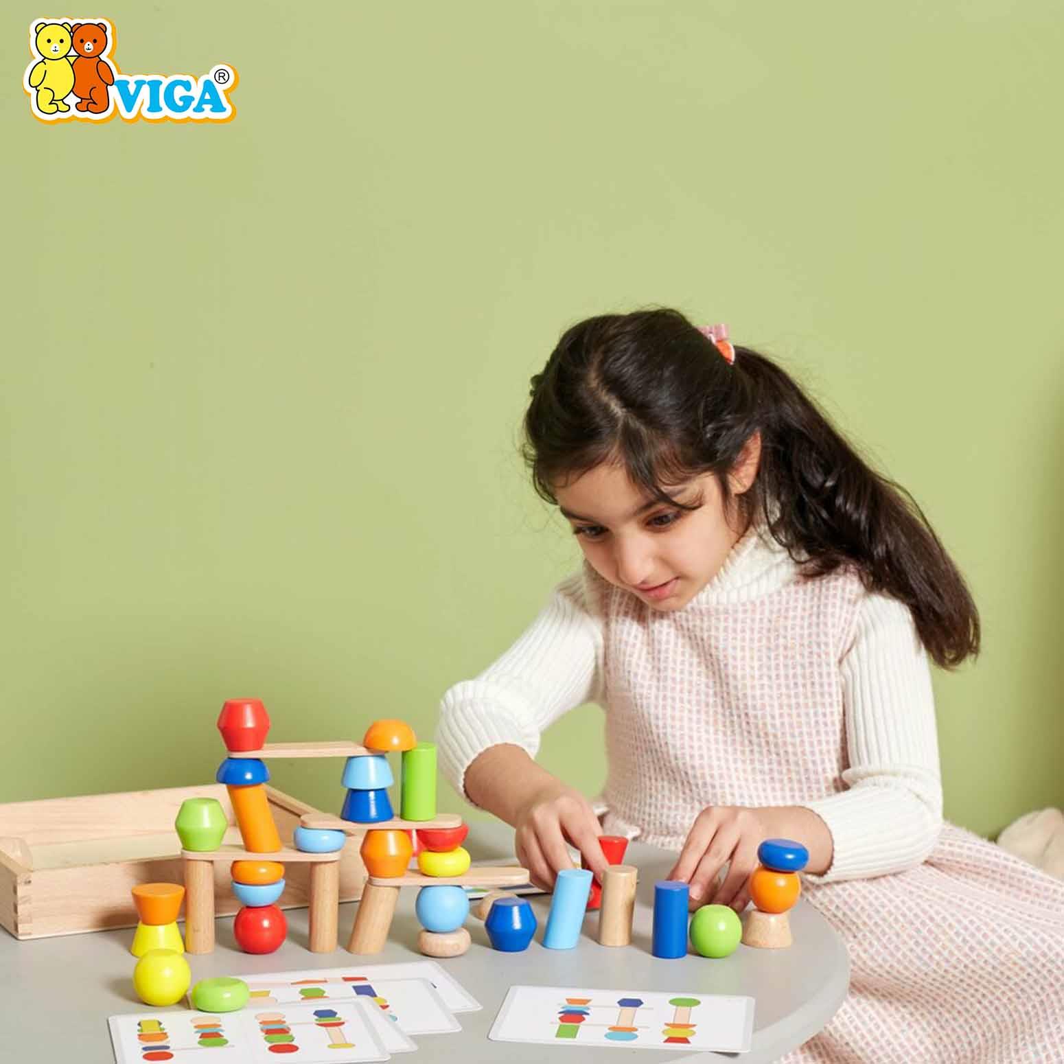 Viga Blocks Tower Building Game - Image 3