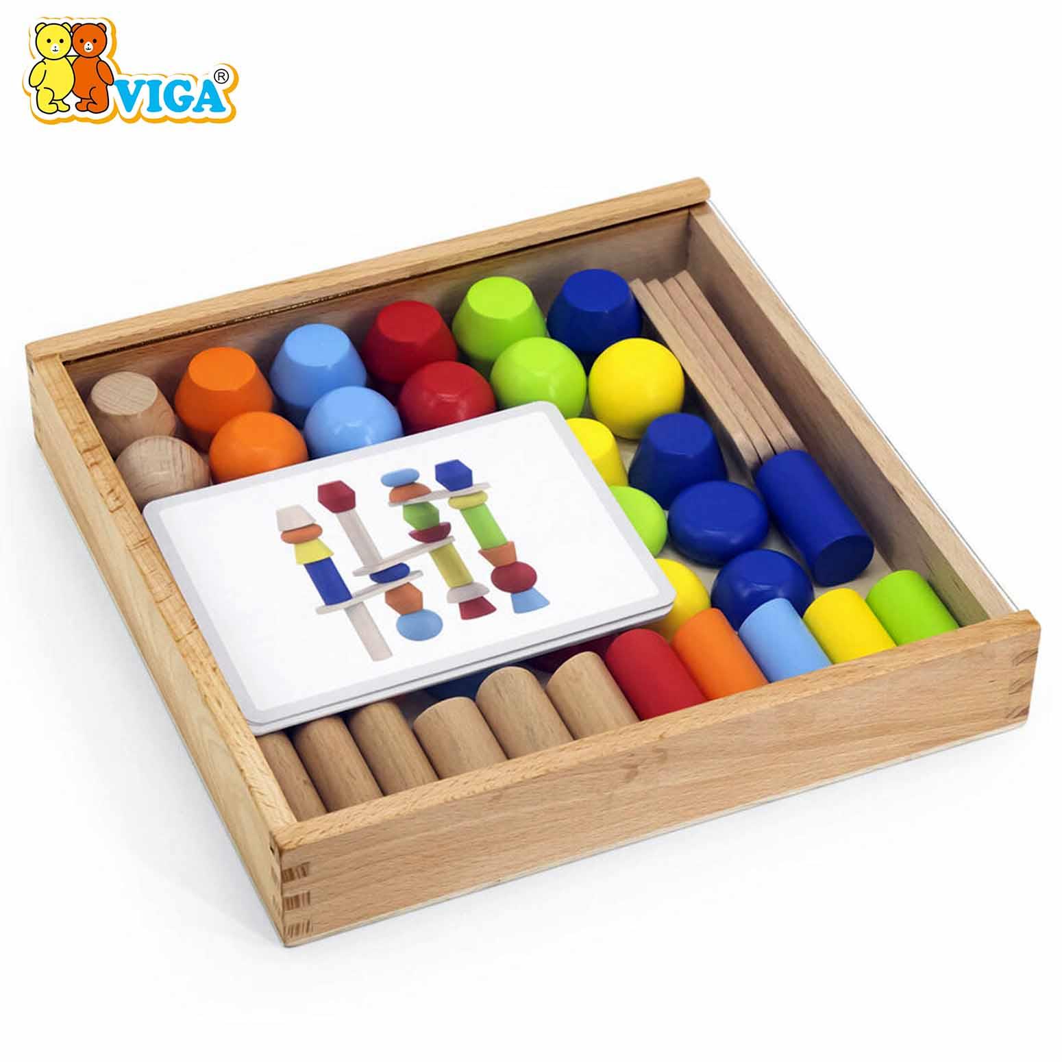 Viga Blocks Tower Building Game - Image 4