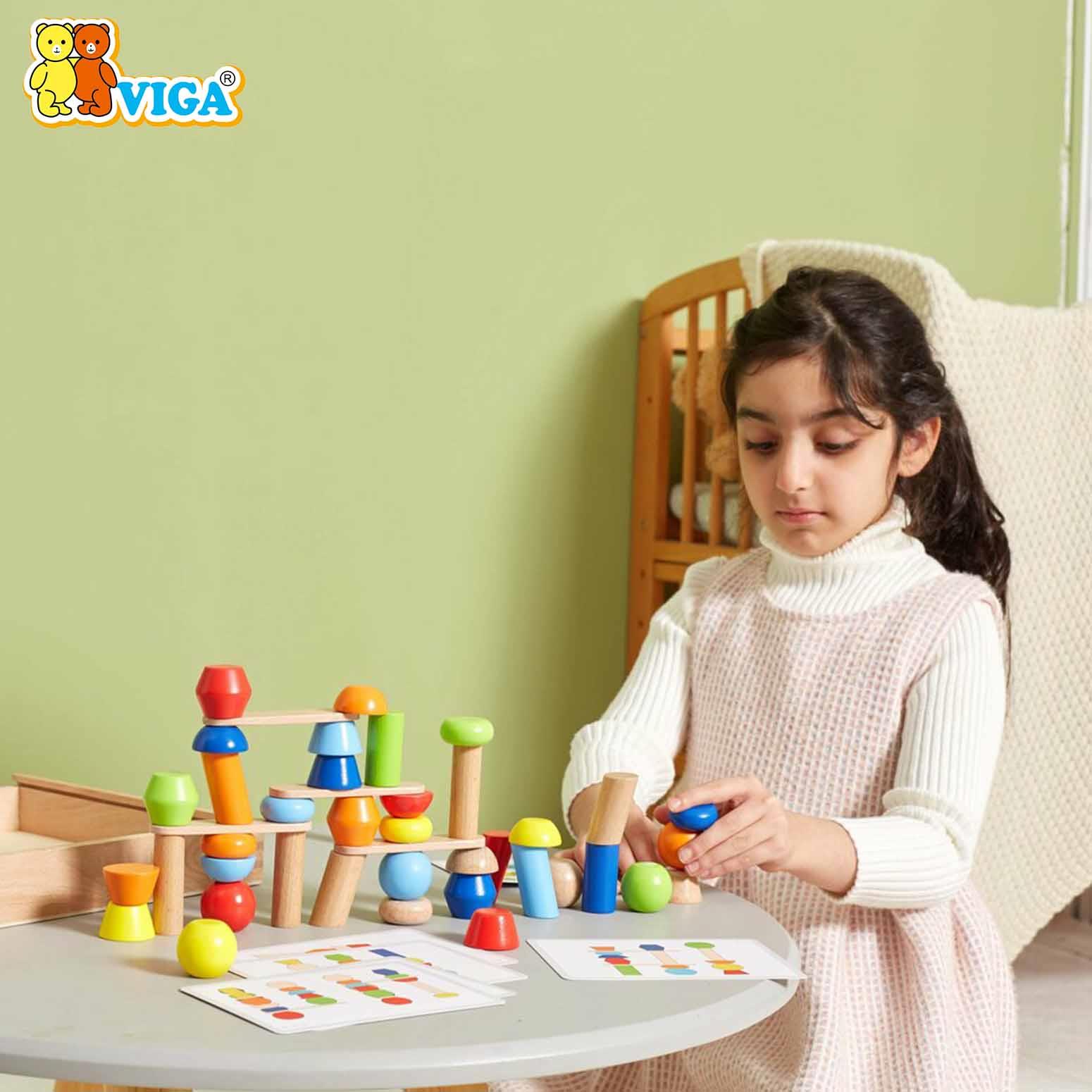 Viga Blocks Tower Building Game - Image 2