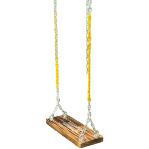 Heavy Duty Outdoor Swing, Outdoor Garden Indoor Swing, Thickened Wood Board and Galvanized Steel Chain, Suitable for Adults and Children Swing Chair