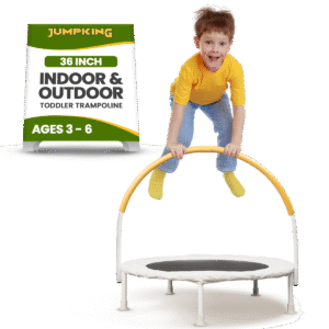 Jumpking Trampoline 36" bouncer with curve handle Ivory White Bouncer - Beige handle foam
