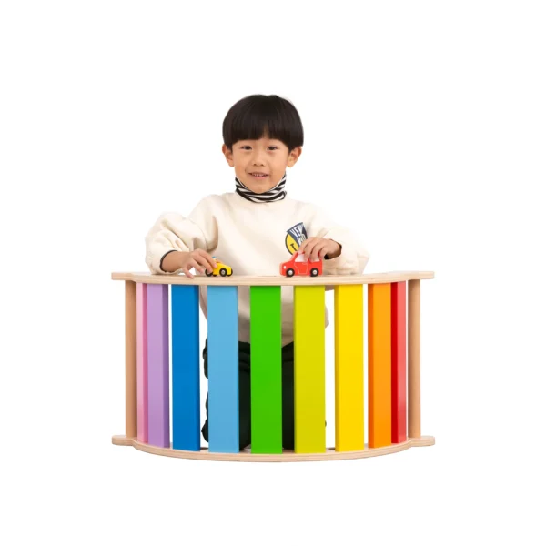 Viga Rainbow Rocker - Wooden Climber Rocker - Image 11