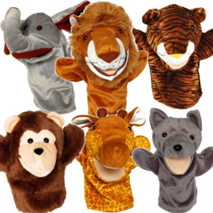 Puppet Tiger Lion Elephant Monkey Giraffe Wolf