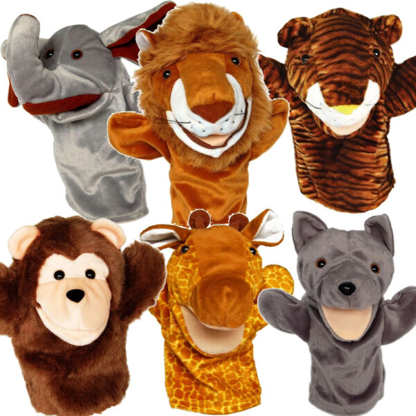 Puppet Tiger Lion Elephant Monkey Giraffe Wolf