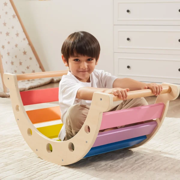 Viga Rainbow Rocker - Wooden Climber Rocker - Image 8