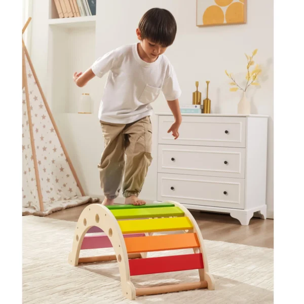 Viga Rainbow Rocker - Wooden Climber Rocker - Image 4