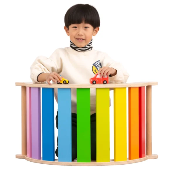 Viga Rainbow Rocker - Wooden Climber Rocker - Image 3