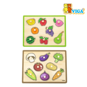Viga - Knob Puzzle - Vegatables | Fruits