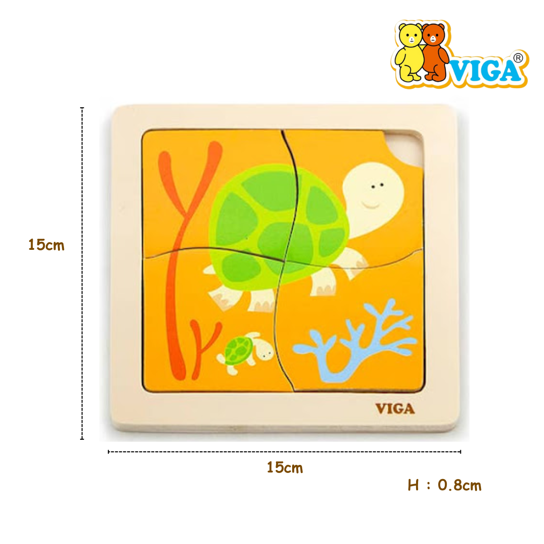 Viga - Handy Flat Puzzle ( Farm Animals | Wild Animals | Insects) - Image 2