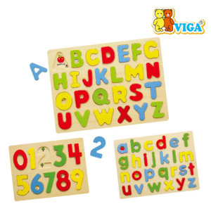 Viga Wooden Puzzle - Capital Letters | Small Letters | Numbers