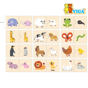 Viga - Mom & Baby Puzzle Set